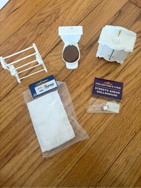 Dollhouse Furniture Accessories Bathroom Lot